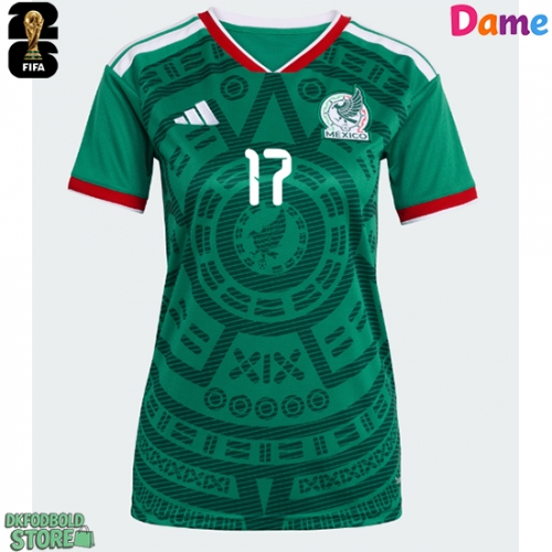 Mexico Orbelin Pineda #17 Replika Hjemmebanetrøje Dame VM 2026 Kortærmet